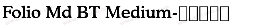 Folio Md BT Medium字体转换